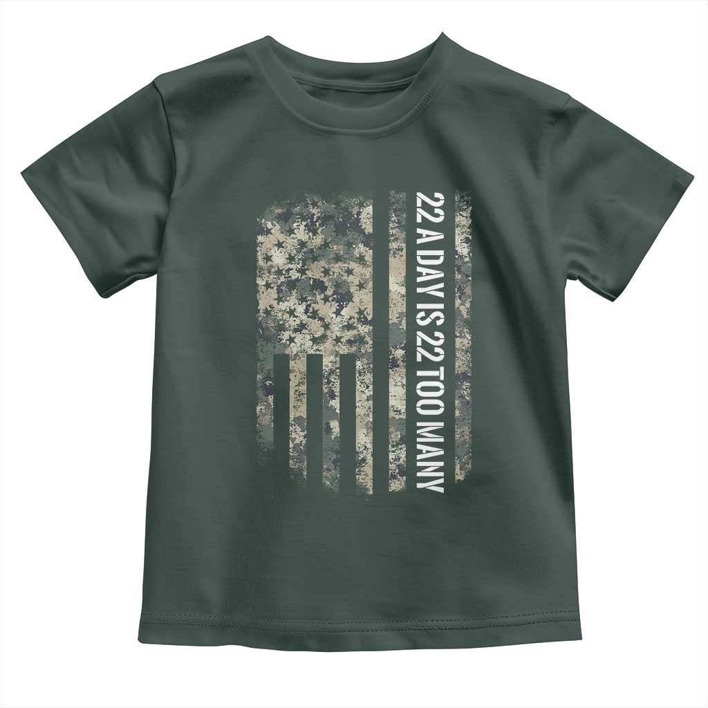 Veteran Suicide Awareness Toddler T Shirt USA Flag 22 A Day Is 22 Too Many