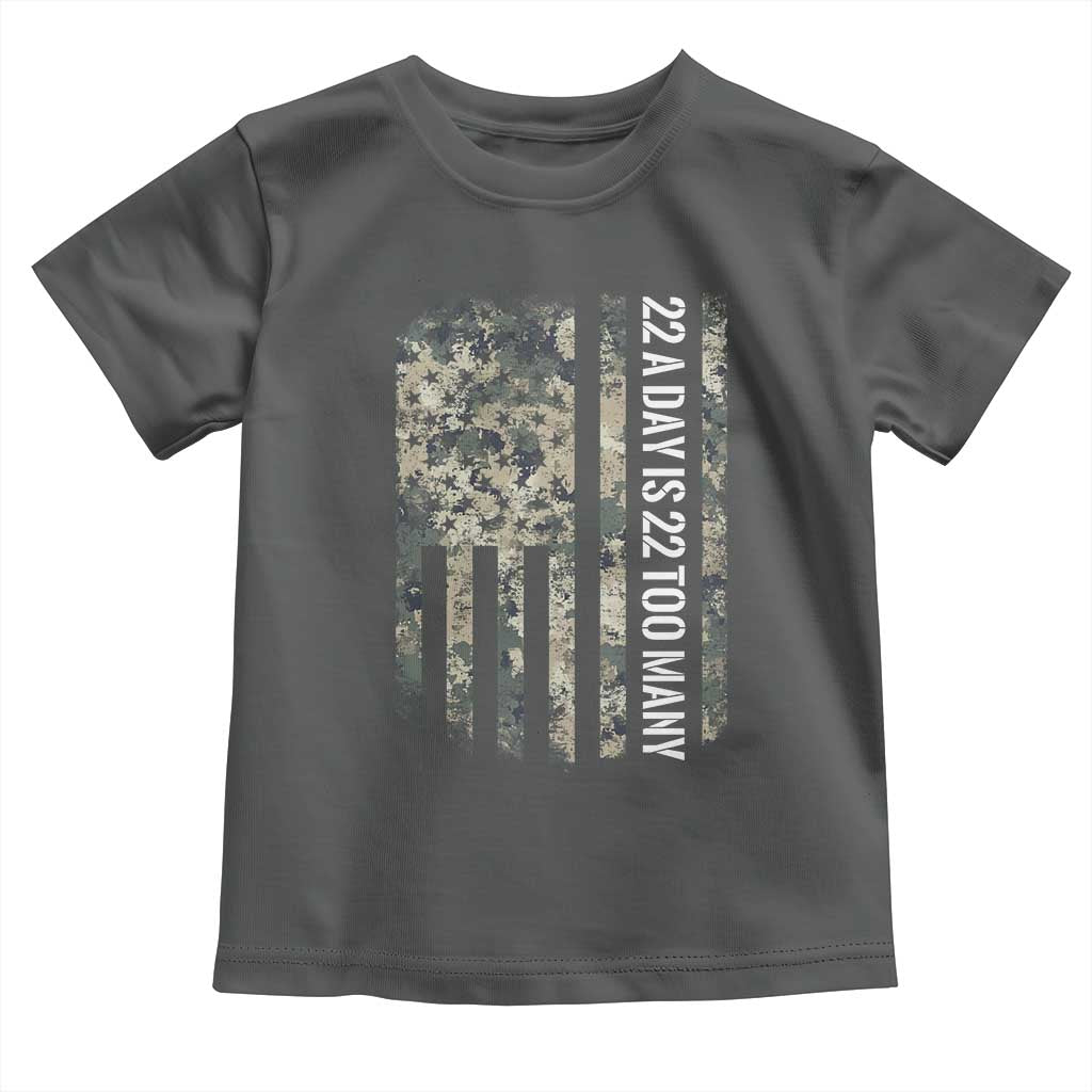 Veteran Suicide Awareness Toddler T Shirt USA Flag 22 A Day Is 22 Too Many