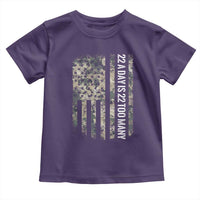 Veteran Suicide Awareness Toddler T Shirt USA Flag 22 A Day Is 22 Too Many