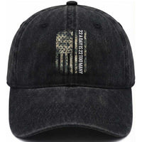 Veteran Suicide Awareness Washed Cotton Baseball Cap USA Flag 22 A Day Is 22 Too Many