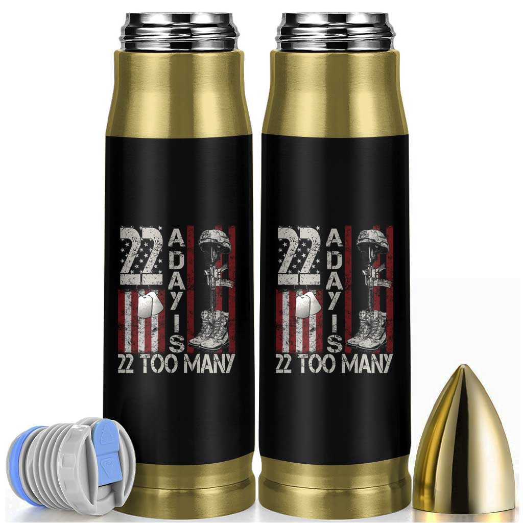 Veteran Suicide Awareness Bullet Tumbler 22 A Day Is 22 Too Many