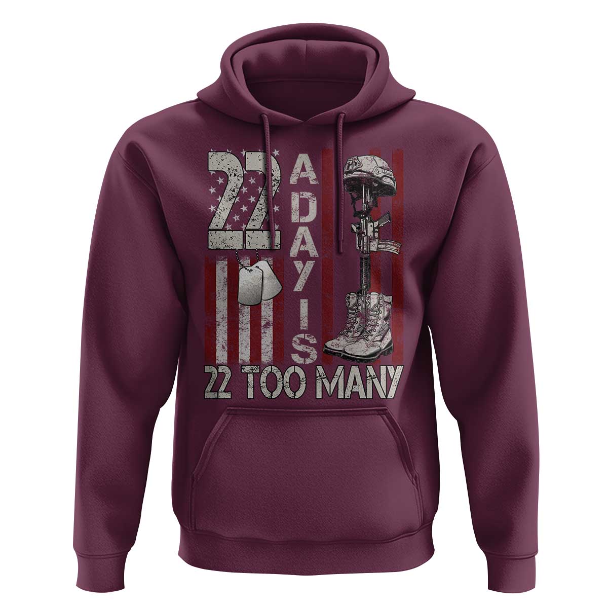 Veteran Suicide Awareness Hoodie 22 A Day Is 22 Too Many