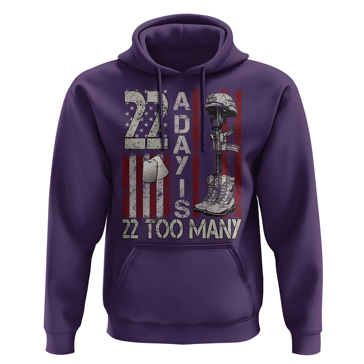 Veteran Suicide Awareness Hoodie 22 A Day Is 22 Too Many