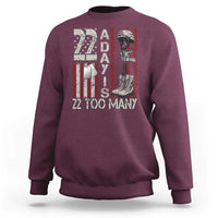 Veteran Suicide Awareness Sweatshirt 22 A Day Is 22 Too Many