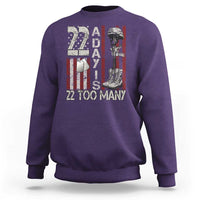 Veteran Suicide Awareness Sweatshirt 22 A Day Is 22 Too Many
