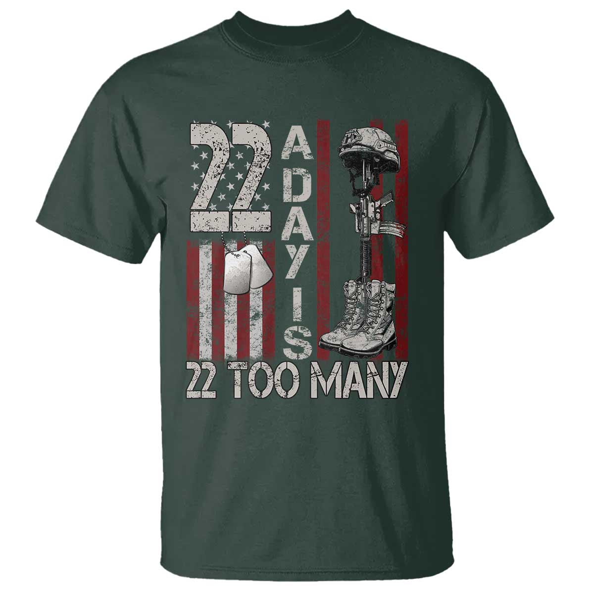 Veteran Suicide Awareness T Shirt 22 A Day Is 22 Too Many