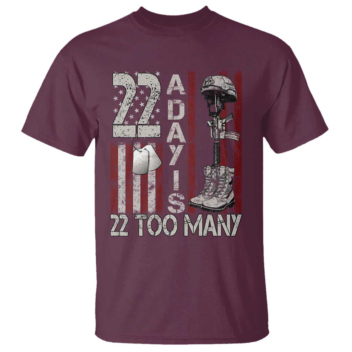 Veteran Suicide Awareness T Shirt 22 A Day Is 22 Too Many