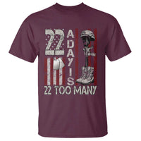Veteran Suicide Awareness T Shirt 22 A Day Is 22 Too Many