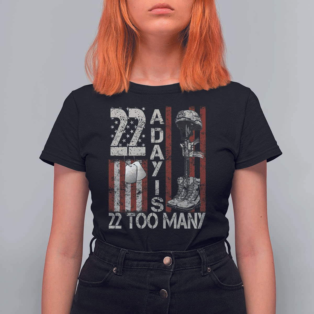 Veteran Suicide Awareness T Shirt For Women 22 A Day Is 22 Too Many