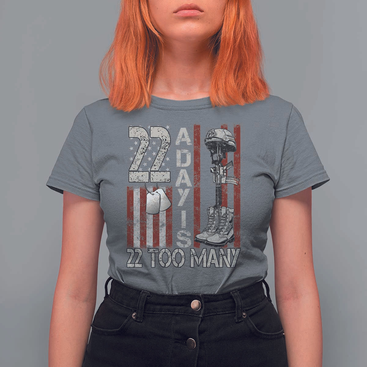 Veteran Suicide Awareness T Shirt For Women 22 A Day Is 22 Too Many