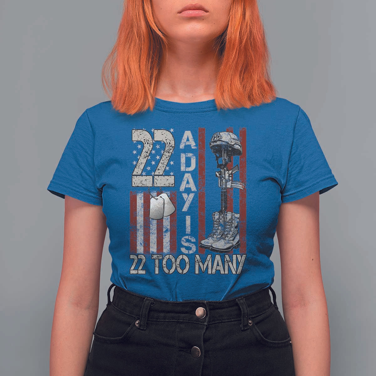 Veteran Suicide Awareness T Shirt For Women 22 A Day Is 22 Too Many