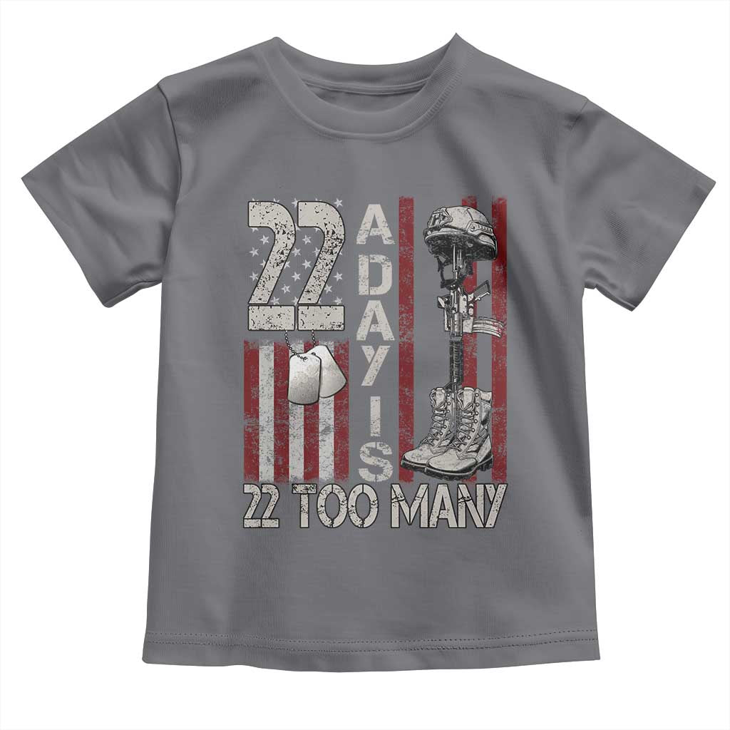 Veteran Suicide Awareness Toddler T Shirt 22 A Day Is 22 Too Many