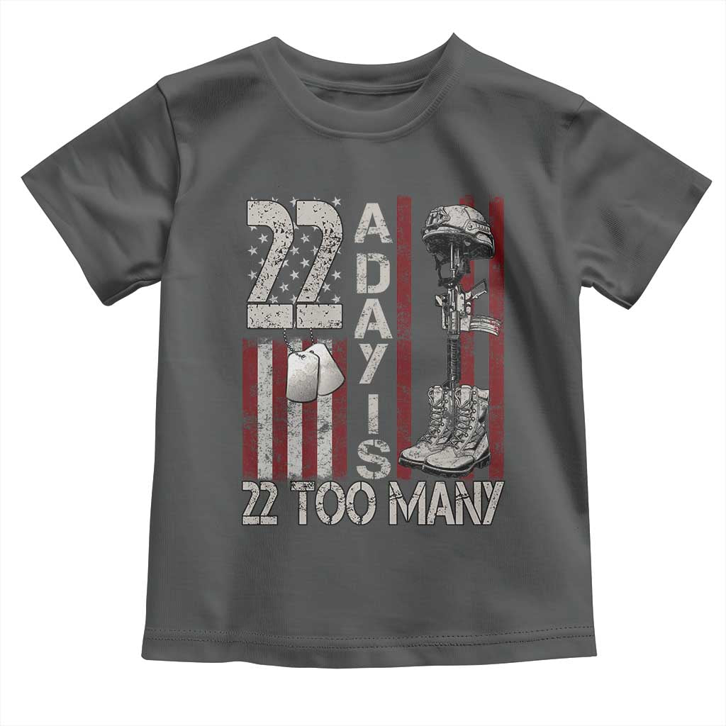 Veteran Suicide Awareness Toddler T Shirt 22 A Day Is 22 Too Many