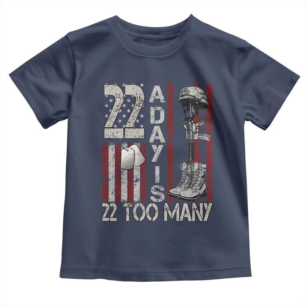 Veteran Suicide Awareness Toddler T Shirt 22 A Day Is 22 Too Many