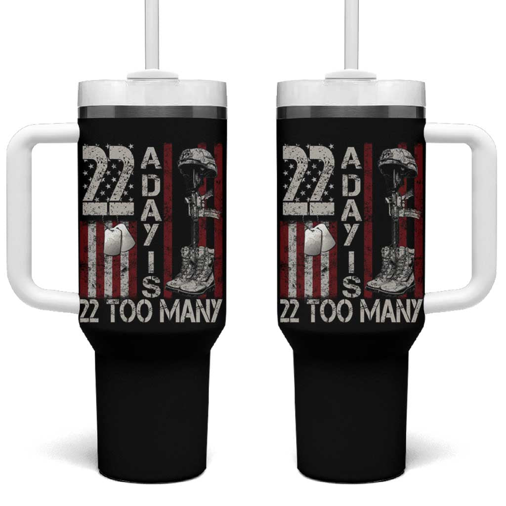 Veteran Suicide Awareness Tumbler With Handle 22 A Day Is 22 Too Many