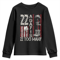 Veteran Suicide Awareness Youth Sweatshirt 22 A Day Is 22 Too Many