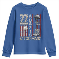 Veteran Suicide Awareness Youth Sweatshirt 22 A Day Is 22 Too Many