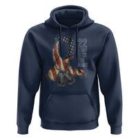 Veteran Suicide Awareness Hoodie 22 A Day Is 22 Too Many American Flag Ribbon