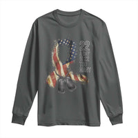 Veteran Suicide Awareness Long Sleeve Shirt 22 A Day Is 22 Too Many American Flag Ribbon