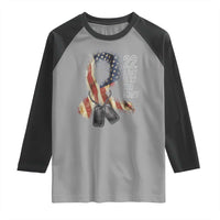 Veteran Suicide Awareness Raglan Shirt 22 A Day Is 22 Too Many American Flag Ribbon