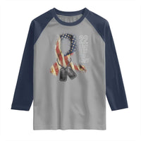 Veteran Suicide Awareness Raglan Shirt 22 A Day Is 22 Too Many American Flag Ribbon