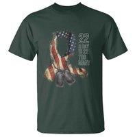 Veteran Suicide Awareness T Shirt 22 A Day Is 22 Too Many American Flag Ribbon