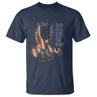 Veteran Suicide Awareness T Shirt 22 A Day Is 22 Too Many American Flag Ribbon