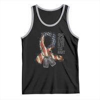 Veteran Suicide Awareness Tank Top 22 A Day Is 22 Too Many American Flag Ribbon