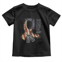Veteran Suicide Awareness Toddler T Shirt 22 A Day Is 22 Too Many American Flag Ribbon