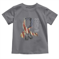 Veteran Suicide Awareness Toddler T Shirt 22 A Day Is 22 Too Many American Flag Ribbon