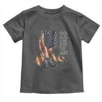 Veteran Suicide Awareness Toddler T Shirt 22 A Day Is 22 Too Many American Flag Ribbon