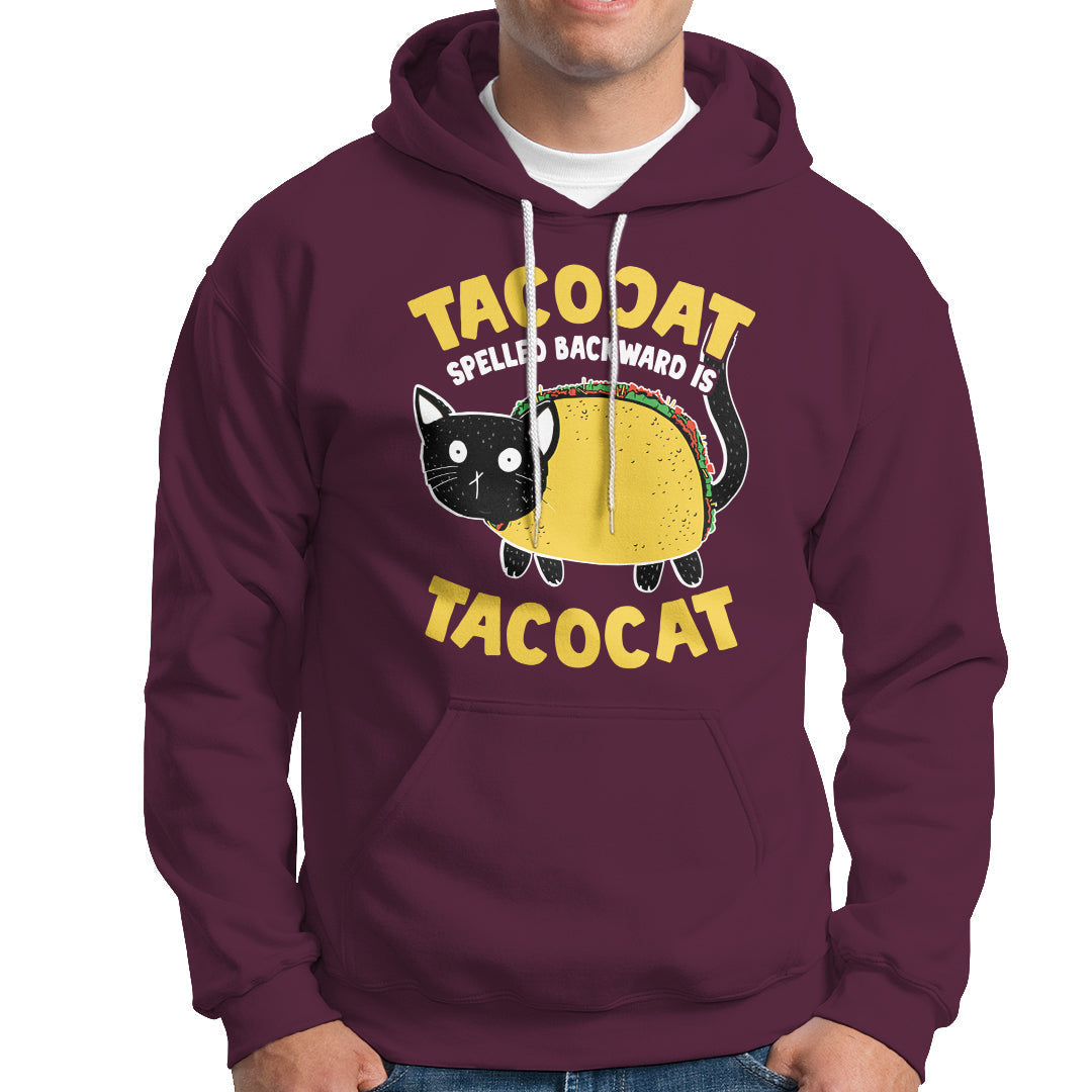 Funny Cinco De Mayo Hoodie Cinco De Mayo Tacocat Spelled Backward Is Tacocat Tacos Cat Lovers - Wonder Print Shop