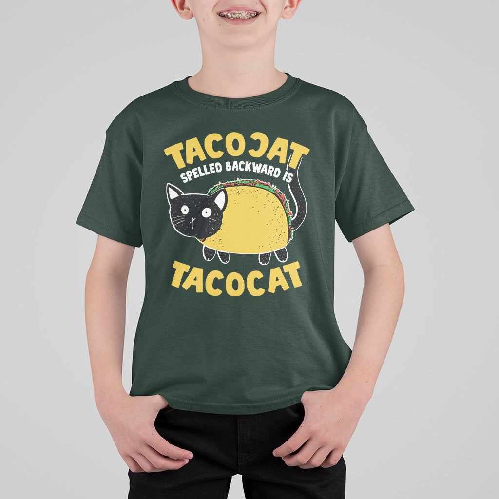 Funny Cinco De Mayo T Shirt For Kid Cinco De Mayo Tacocat Spelled Backward Is Tacocat Tacos Cat Lovers - Wonder Print Shop