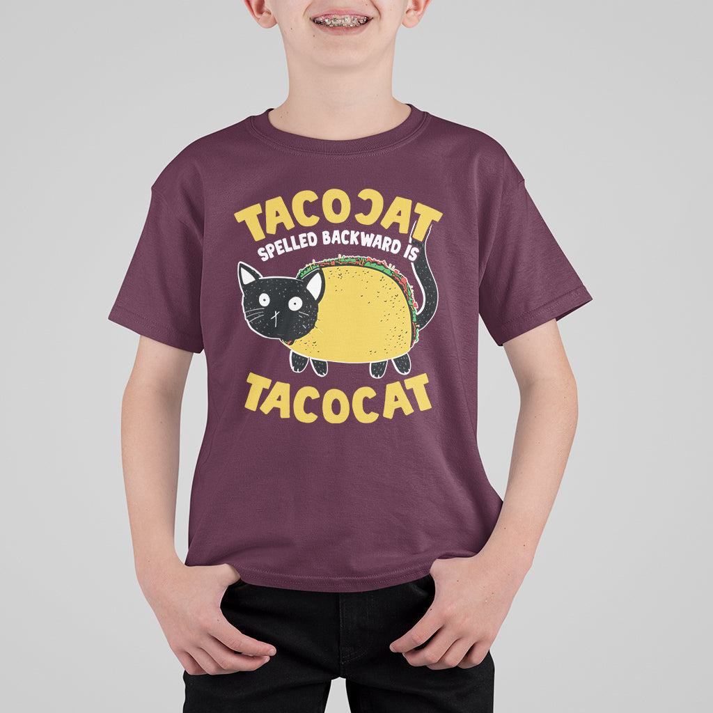 Funny Cinco De Mayo T Shirt For Kid Cinco De Mayo Tacocat Spelled Backward Is Tacocat Tacos Cat Lovers - Wonder Print Shop