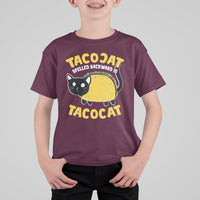 Funny Cinco De Mayo T Shirt For Kid Cinco De Mayo Tacocat Spelled Backward Is Tacocat Tacos Cat Lovers - Wonder Print Shop