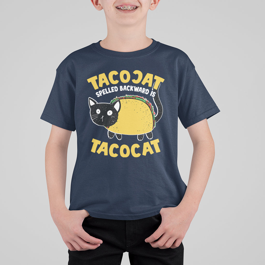 Funny Cinco De Mayo T Shirt For Kid Cinco De Mayo Tacocat Spelled Backward Is Tacocat Tacos Cat Lovers - Wonder Print Shop