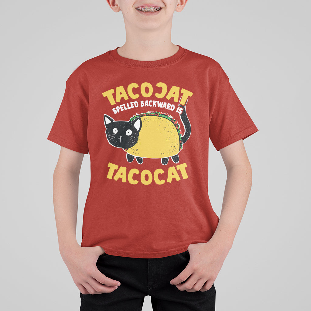 Funny Cinco De Mayo T Shirt For Kid Cinco De Mayo Tacocat Spelled Backward Is Tacocat Tacos Cat Lovers - Wonder Print Shop