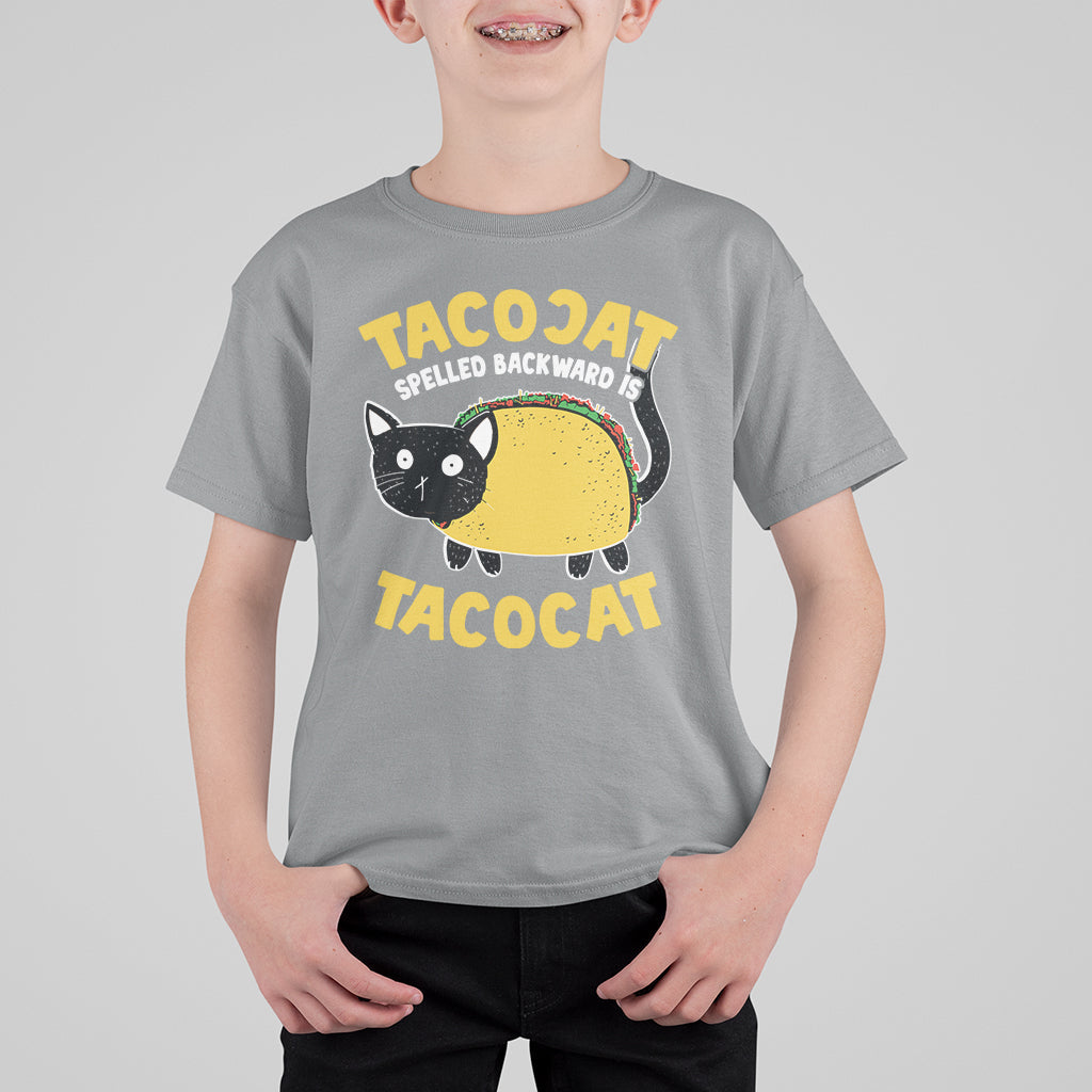 Funny Cinco De Mayo T Shirt For Kid Cinco De Mayo Tacocat Spelled Backward Is Tacocat Tacos Cat Lovers - Wonder Print Shop
