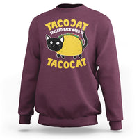 Funny Cinco De Mayo Sweatshirt Cinco De Mayo Tacocat Spelled Backward Is Tacocat Tacos Cat Lovers - Wonder Print Shop