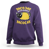 Funny Cinco De Mayo Sweatshirt Cinco De Mayo Tacocat Spelled Backward Is Tacocat Tacos Cat Lovers - Wonder Print Shop