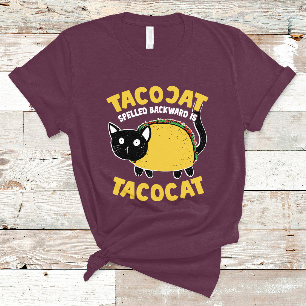 Funny Cinco De Mayo T Shirt Cinco De Mayo Tacocat Spelled Backward Is Tacocat Tacos Cat Lovers - Wonder Print Shop