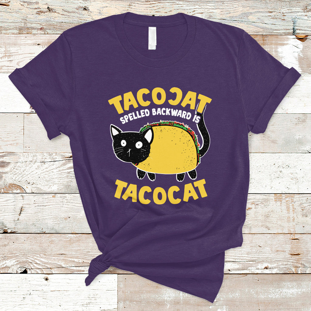 Funny Cinco De Mayo T Shirt Cinco De Mayo Tacocat Spelled Backward Is Tacocat Tacos Cat Lovers - Wonder Print Shop