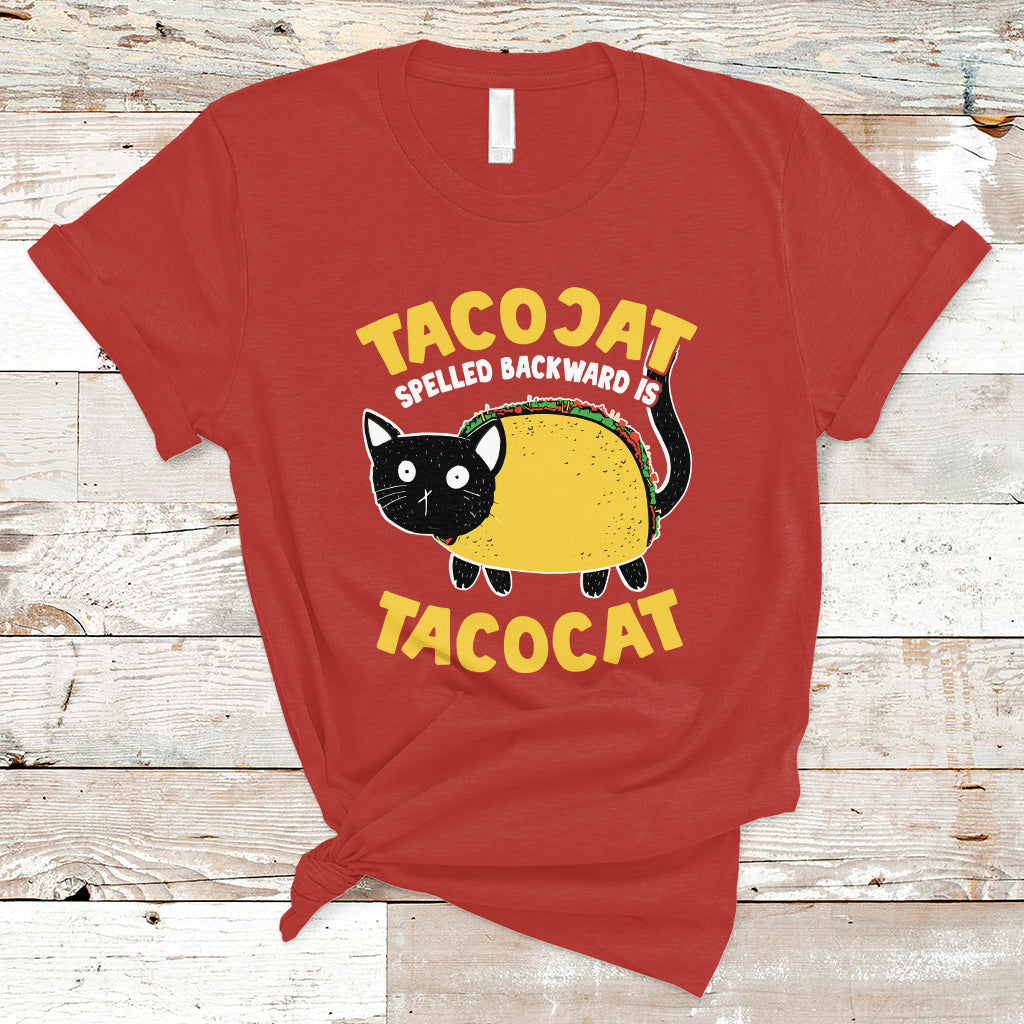 Funny Cinco De Mayo T Shirt Cinco De Mayo Tacocat Spelled Backward Is Tacocat Tacos Cat Lovers - Wonder Print Shop