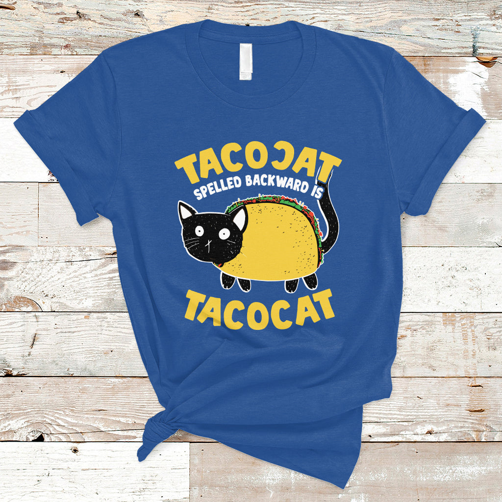 Funny Cinco De Mayo T Shirt Cinco De Mayo Tacocat Spelled Backward Is Tacocat Tacos Cat Lovers - Wonder Print Shop