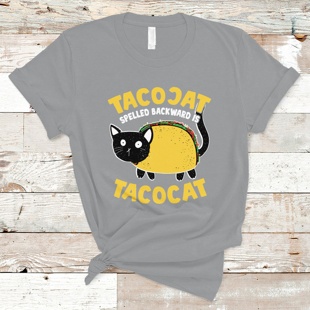Funny Cinco De Mayo T Shirt Cinco De Mayo Tacocat Spelled Backward Is Tacocat Tacos Cat Lovers - Wonder Print Shop