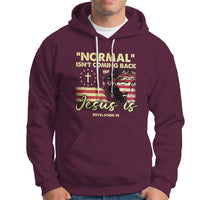 Bible Verse Hoodie Normal Isn't Coming Back Jesus Is Revelation 14 Religious - Wonder Print Shop
