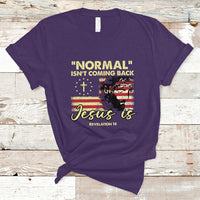 Bible Verse T Shirt Normal Isn't Coming Back Jesus Is Revelation 14 Religious - Wonder Print Shop