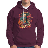 Cinco De Mayo Hoodie Happy Cinco De Mayo Skeleton With Guitar Let's Fiesta - Wonder Print Shop