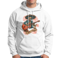 Cinco De Mayo Hoodie Happy Cinco De Mayo Skeleton With Guitar Let's Fiesta - Wonder Print Shop