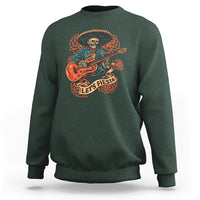 Cinco De Mayo Sweatshirt Happy Cinco De Mayo Skeleton With Guitar Let's Fiesta - Wonder Print Shop